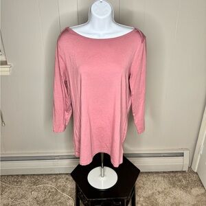 L.L. Bean Women's Long Sleeve Pink Tee